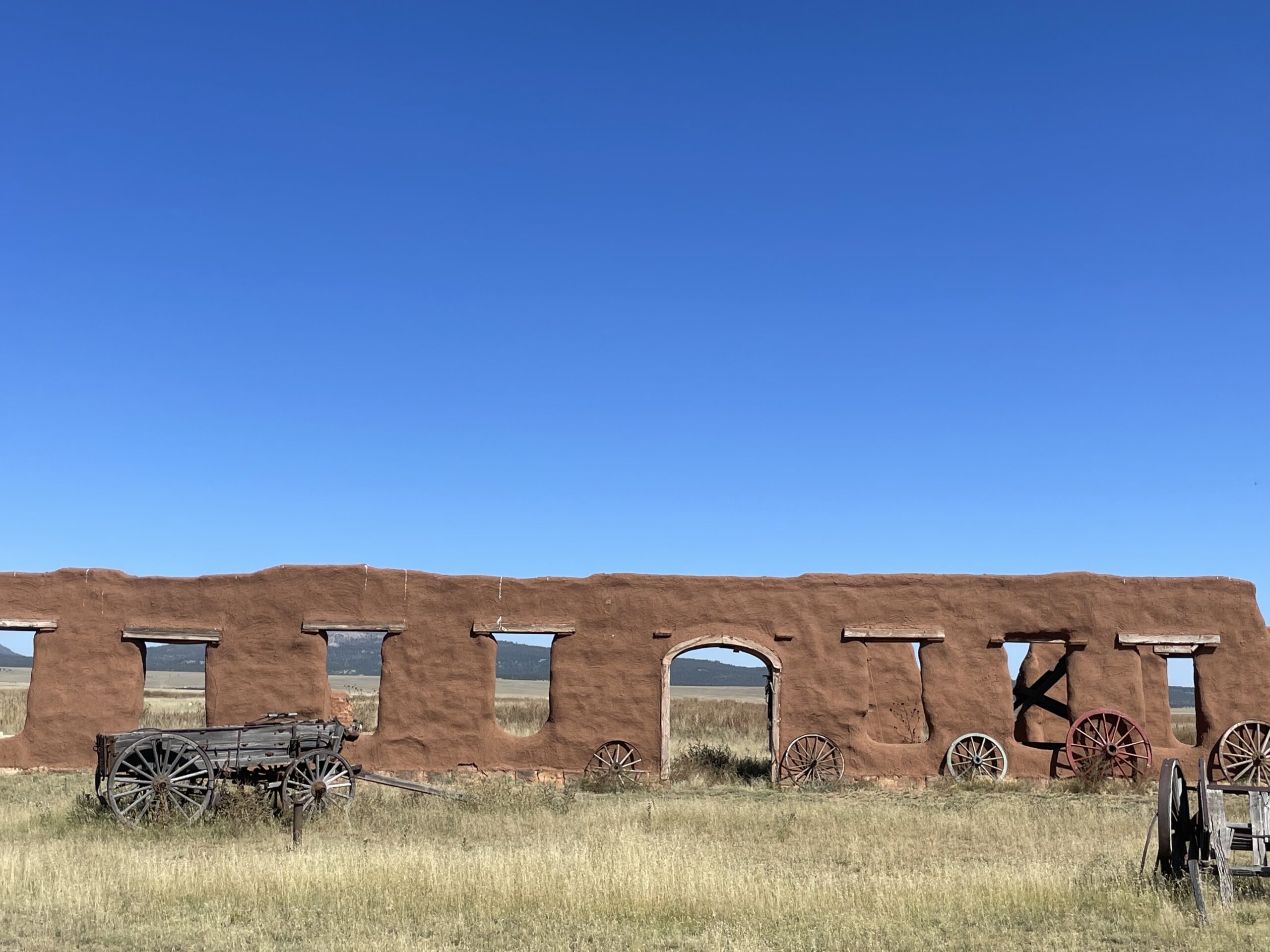 Outer wall of an abandoned fort.